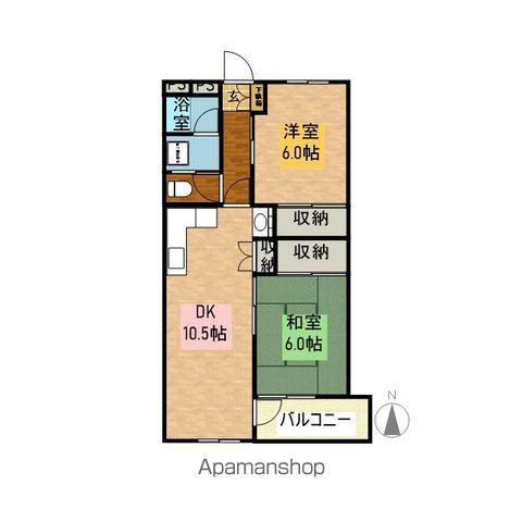マンションエクセル(2LDK/2階)の間取り写真