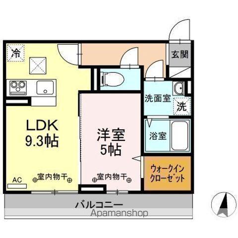 ラトン・ラヴール(1LDK/1階)の間取り写真