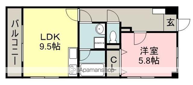 メゾンレーヴ(1LDK/3階)の間取り写真