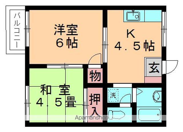 シティハイム(2K/1階)の間取り写真