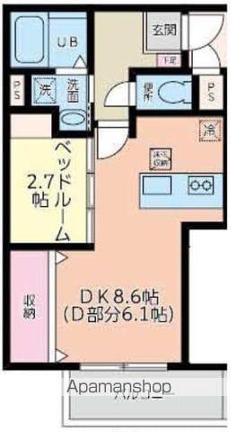LILAC(1DK/5階)の間取り写真