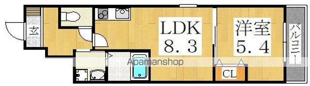 フジパレス遠里小野Ⅵ番館(1LDK/2階)の間取り写真