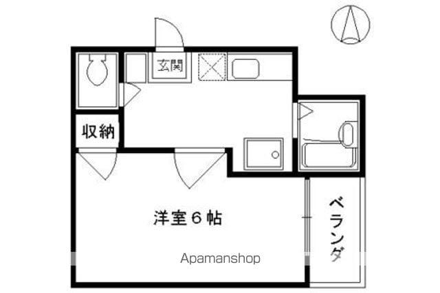 ラリティ田中(1K/3階)の間取り写真