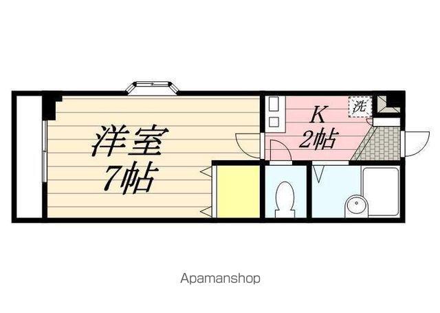 リエス武蔵野(1K/1階)の間取り写真