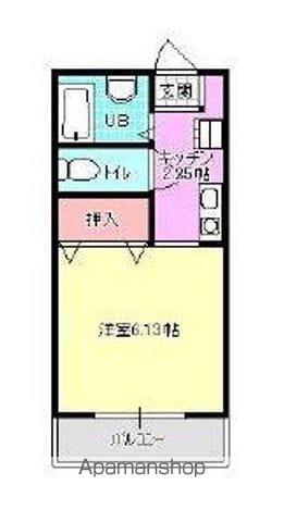 Uハウス(1K/1階)の間取り写真
