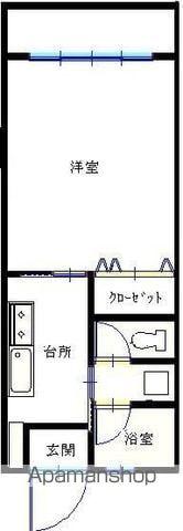 コーポにらい(1K/1階)の間取り写真
