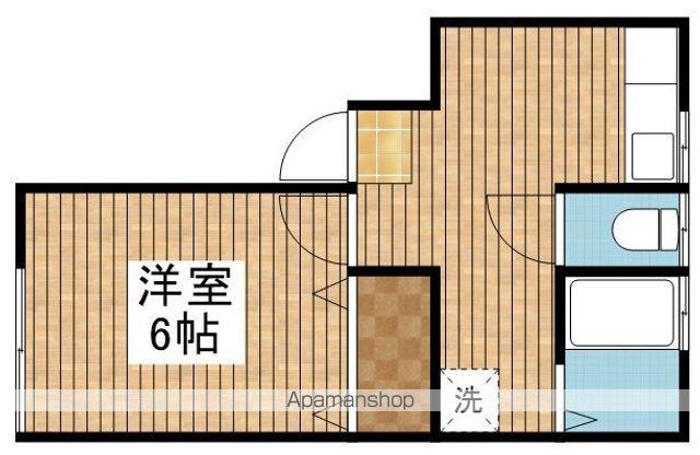 メゾンサウス(1K/1階)の間取り写真