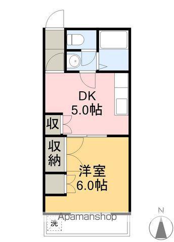 ホワイエ高須(1DK/3階)の間取り写真