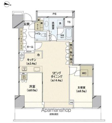 BRILLIA TOWER堂島(2LDK/14階)の間取り写真