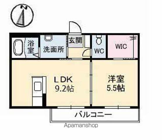 グランラシュレ B棟(1LDK/2階)の間取り写真