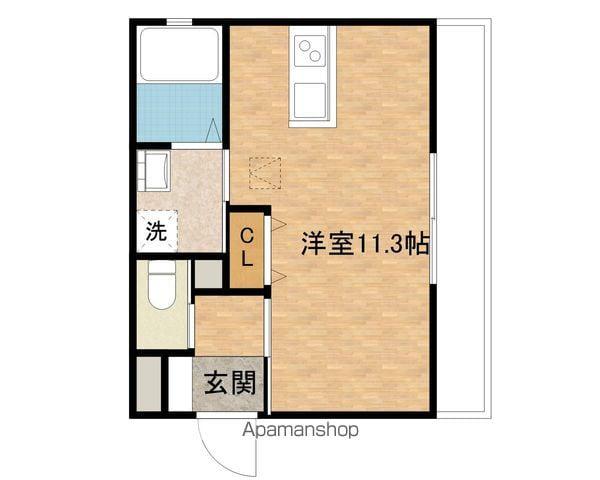 ALEGRIAりんくう(ワンルーム/1階)の間取り写真