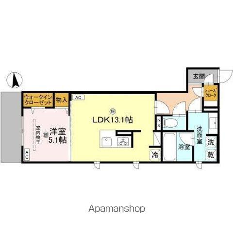D-RESIDENCE安立(1LDK/1階)の間取り写真