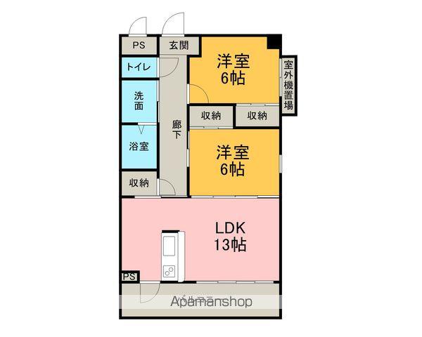 CASA ESTA VIVO(2LDK/2階)の間取り写真