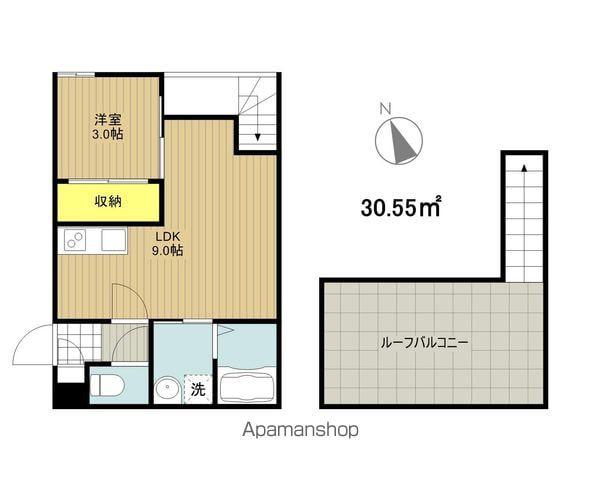 GRANDTIC RESIDENCE堀田(1LDK/2階)の間取り写真