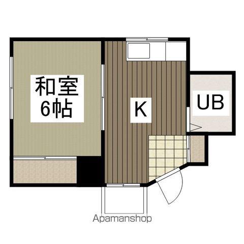 新家ビル(1K/5階)の間取り写真