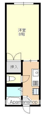 カーサ富士見B(1K/1階)の間取り写真