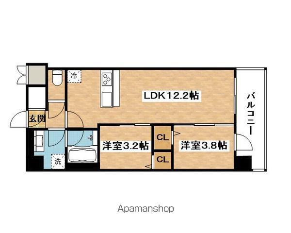 スプランディッド大阪イースト(2LDK/11階)の間取り写真