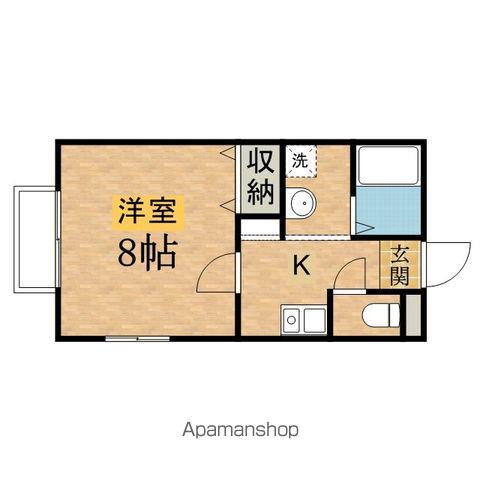 マテリアル万願寺(1K/2階)の間取り写真