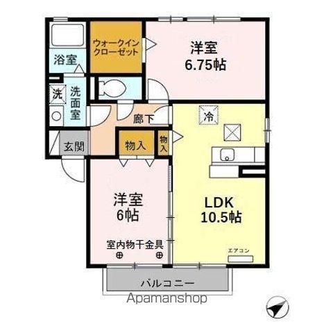 パティオ ロサ(2LDK/1階)の間取り写真