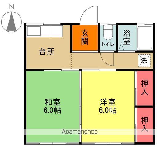 めぐみ荘(2K/1階)の間取り写真