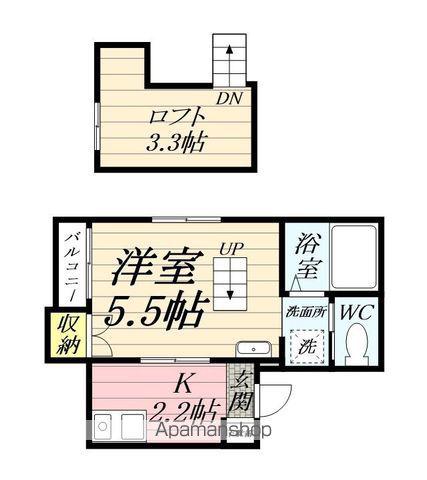 ドルフィン神之木町Ⅲ(1K/1階)の間取り写真