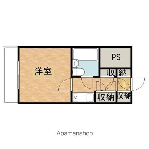 JUN平山城(1K/4階)の間取り写真