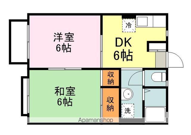 メゾンサントピアA棟(2DK/2階)の間取り写真