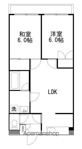 グリーンビラ(2LDK/3階)の間取り写真