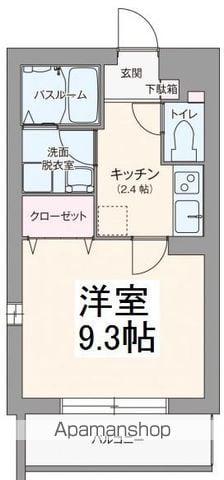 アビターレ(1K/3階)の間取り写真