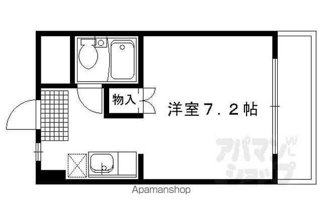 プラッツM1号館(1K/1階)の間取り写真