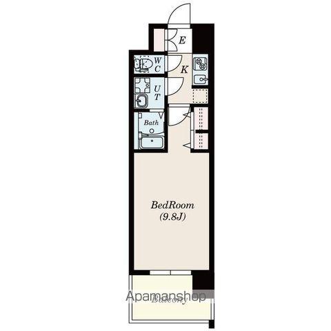 LA DOUCEUR志賀本通Ⅱ(1K/7階)の間取り写真