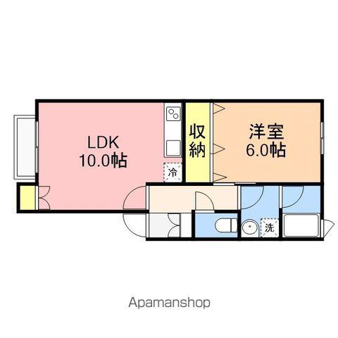 パサージュⅢ(1LDK/2階)の間取り写真
