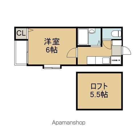 マイステージ(1K/2階)の間取り写真