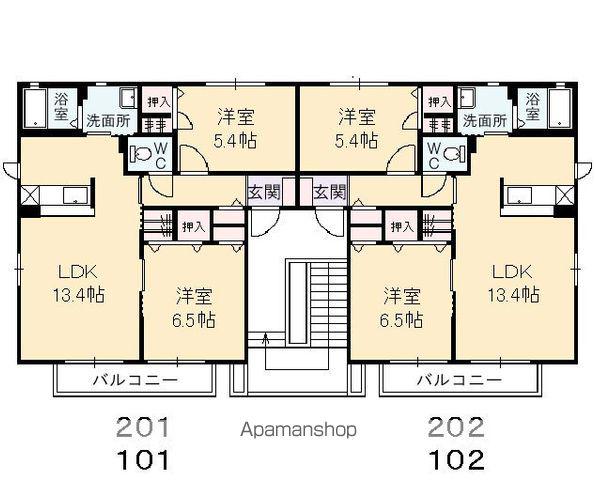 グランカーサⅡ(2LDK/1階)の間取り写真