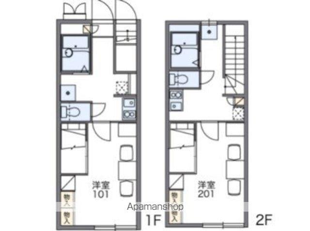 レオパレスハニー(1K/1階)の間取り写真