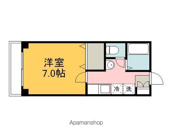 アルソーレ東広島参番館(1K/2階)の間取り写真