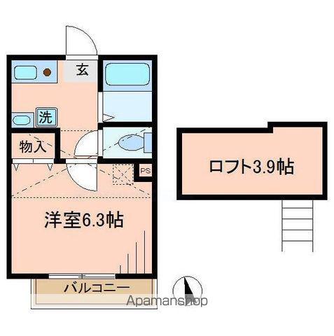 フルール(1K/3階)の間取り写真