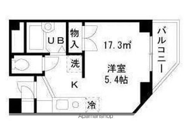 プロス浅間町(ワンルーム/2階)の間取り写真