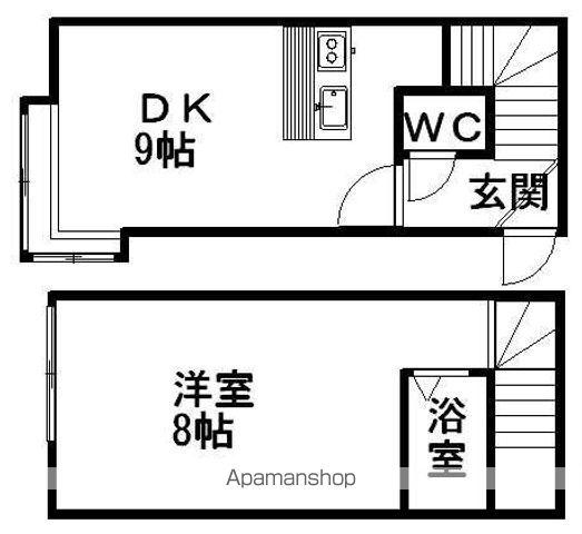 AMSスイート35B棟(1DK/1階)の間取り写真