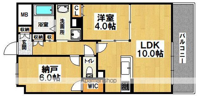 SOPHIA COURT宿院(2LDK/7階)の間取り写真