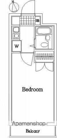 フェニックスマンション小金井(1K/1階)の間取り写真