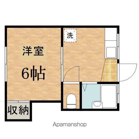 傘風子北野(1K/2階)の間取り写真