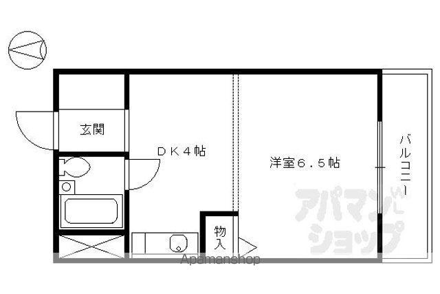 TAIMATSU京都御所(1DK/3階)の間取り写真