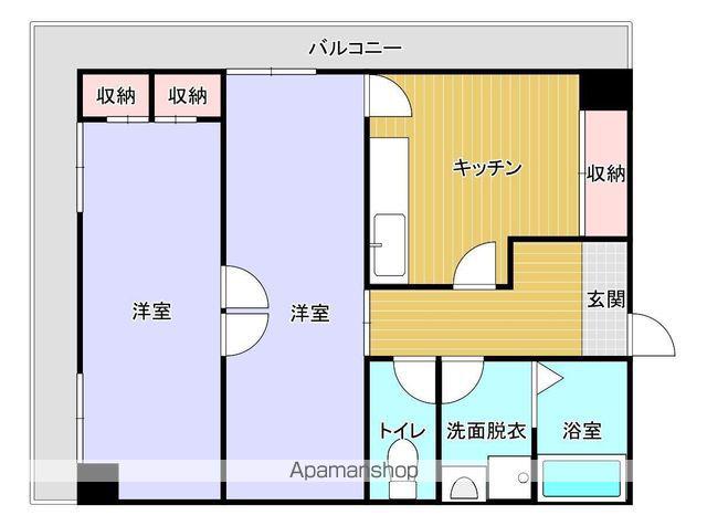 スコーレ赤坂(2DK/2階)の間取り写真
