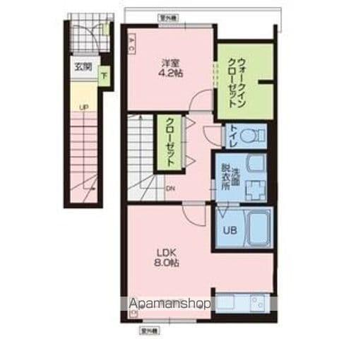 LE CHAT BLANC(1LDK/2階)の間取り写真