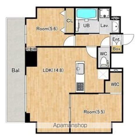 ジーグランデ西日暮里(2LDK/6階)の間取り写真