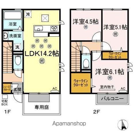 クレセント中島ＩＩ(3LDK)の間取り写真