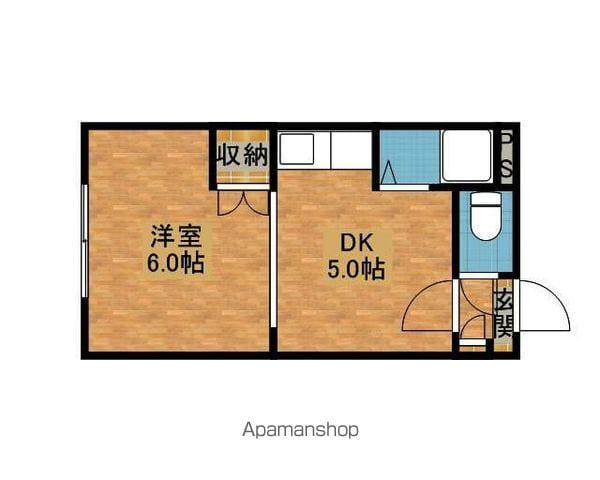 クレドールマンション(1DK/1階)の間取り写真