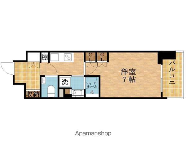 ザ・パークハビオ都島フロント(1K/7階)の間取り写真