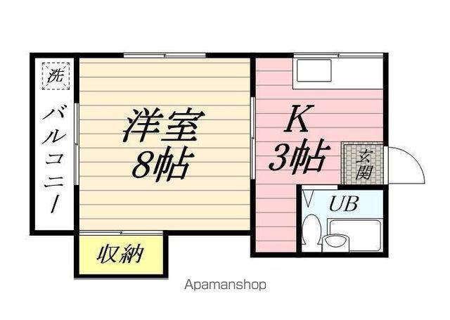 サンビレイ6(1K/1階)の間取り写真